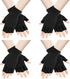 AURUZA 4 Pairs Winter Half Finger Gloves Knitted Fingerless Mittens Warm Stretchy Gloves for Men and Women...